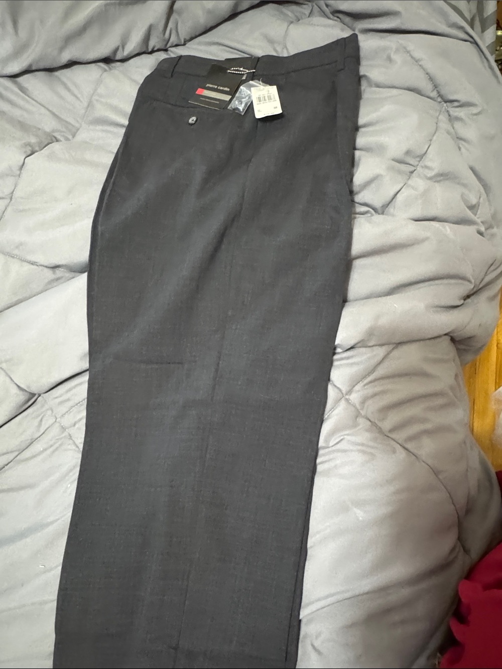 Pierre Cardin Men's Black Dress Pants - Classic Straight Fit